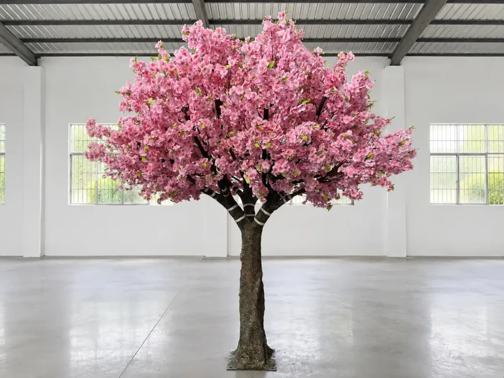 Custom artificial cherry blossom tree for hotels and retail displays