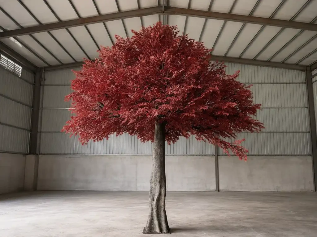 Custom artificial maple tree for hospitality and architectural interiors

