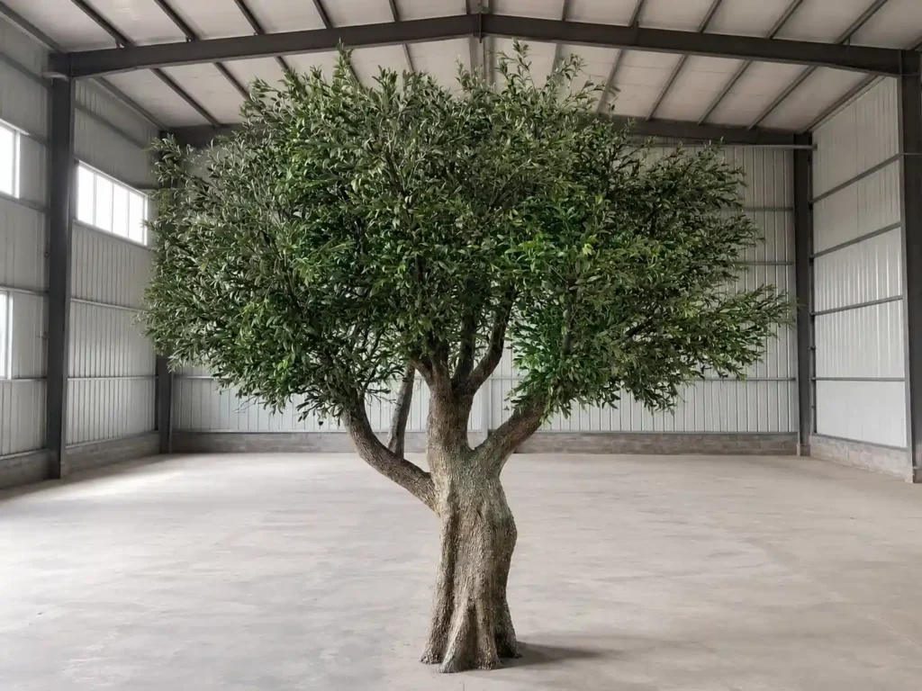 Custom artificial olive tree for villa and hospitality interiors