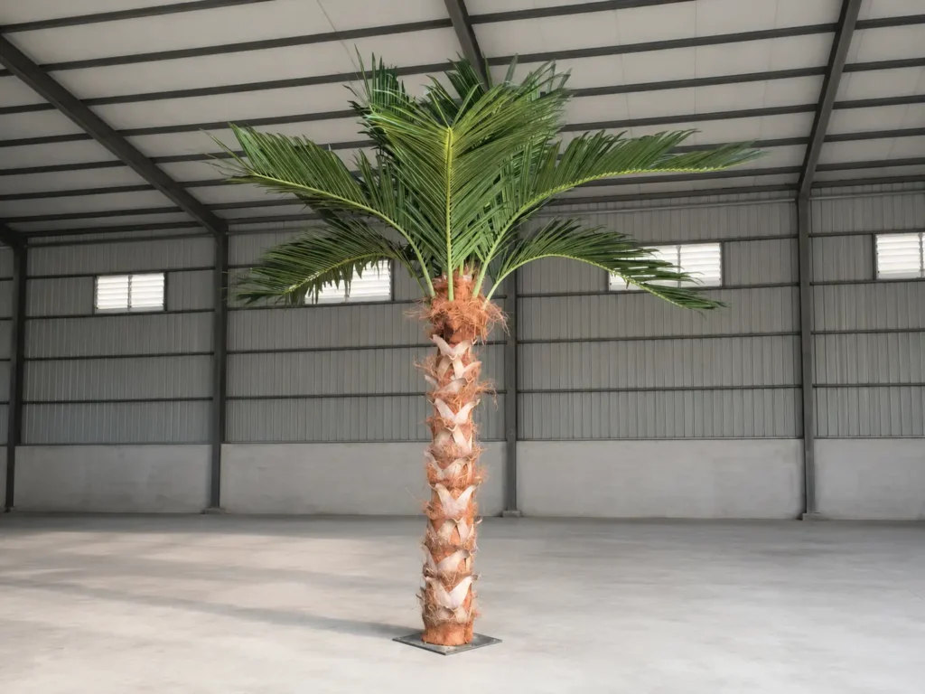 Custom artificial palm tree for resorts and hotel lobbies