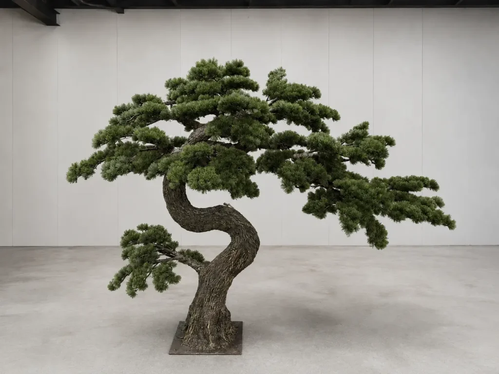 Custom artificial pine tree for commercial interiors and themed spaces
